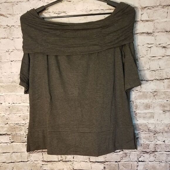 NWT Lou & Grey Loft  Shirt Charcoal Gray - Picture 1 of 4